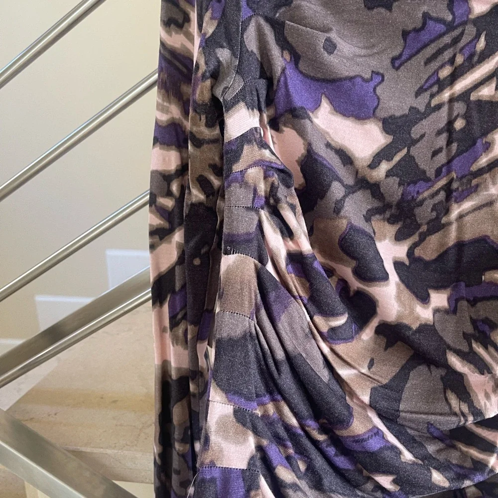 VINTAGE RARE ESCADA HOODED PURPLE DRESS - Picture 11 of 14